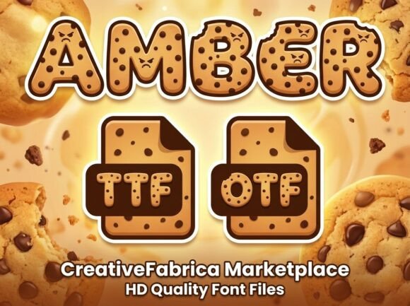 Amber: A Creative Font with Cookie Charm and a Bit of Bite