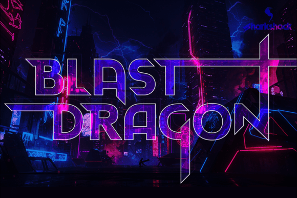 Blast Dragon: A High-Impact Typeface for Cyberpunk and Beyond