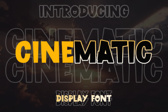 Cinematic: A Creative Font for Cheerful, Kid-Friendly Designs