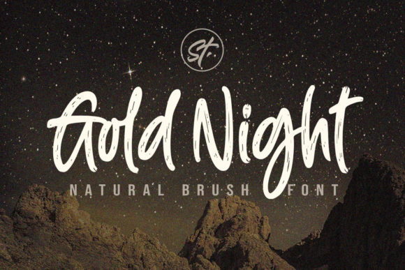 Gold Night: A Brushed Display Font for Modern Creators