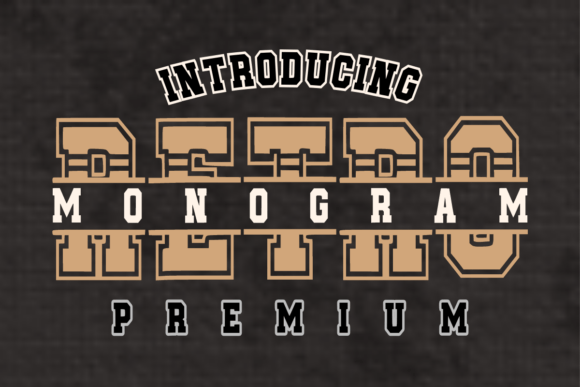 Monogram Retro: The Classic Varsity Font for Bold Branding