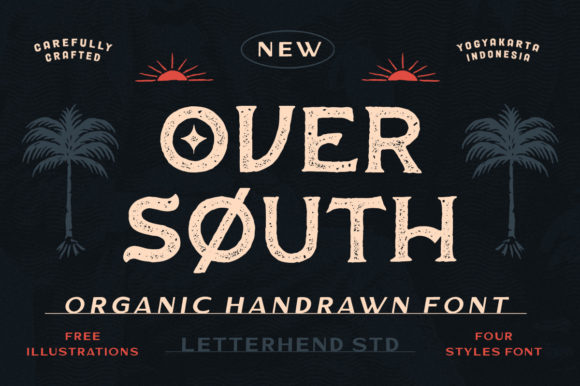 Over South: A Unique Display Font for Modern Branding