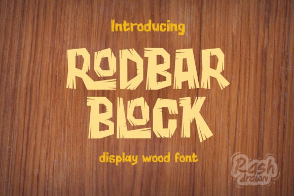 Rodbar Block: A Rustic Typeface for Bold, Nature-Inspired Designs